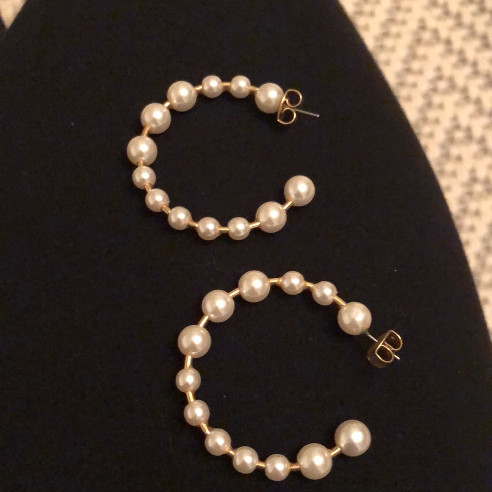 Pearl Hoop Earrings by J. Crew Factory